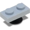 4Lw Lt Grey Tile 1X2 Jibbitz-charms