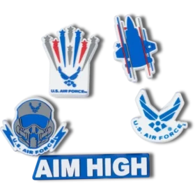 Armed Forces US Air Force 5-pakning Jibbitz-skocharm Armed Forces US Air Force 5-pakning Jibbitz-skocharm