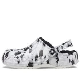 Baya Lined Clog med fleecefôr, unisex, hvite og grå tøfler «White Grey»