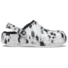 Baya Lined Clog med fleecefôr, unisex, hvite og grå tøfler «White Grey»