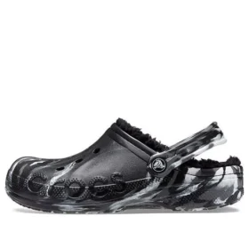 Baya Lined Marbled Clog «Black Silver»