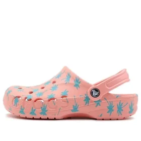 Baya sesongbaserte Clogs med grafisk mønster «Pink Blue»