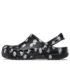Baya sesongbaserte Clogs med trykk «Black Daisy»