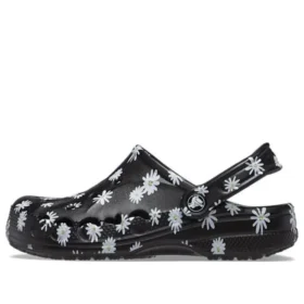 Baya sesongbaserte Clogs med trykk «Black Daisy»