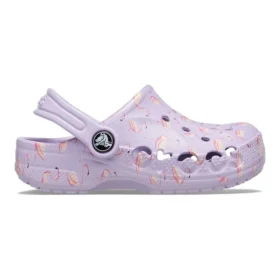 Baya sesongbaserte Clogs med trykk «Purple»