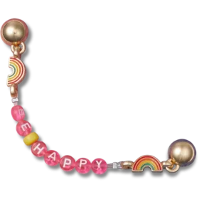 «Be Happy»-kjede-Jibbitz-charms «Be Happy»-kjede-Jibbitz-charms