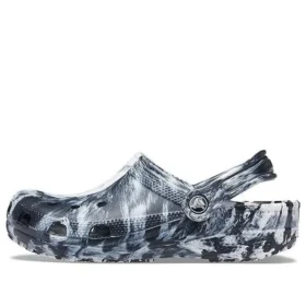 Beach Marbled unisex-sandaler i svart og hvitt «Black White»
