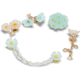 Blå, delikate blomster – 5-pakning med Jibbitz-charms