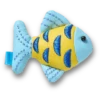 Blå og gullglitrende fisk Jibbitz-charms