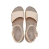 Brooklyn ankelrem-sandaler med kilehæl «Cream White Brown»