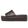 Brooklyn Croco Shine Slide-sandaler «Espresso»