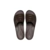Brooklyn Croco Shine Slide-sandaler «Espresso»