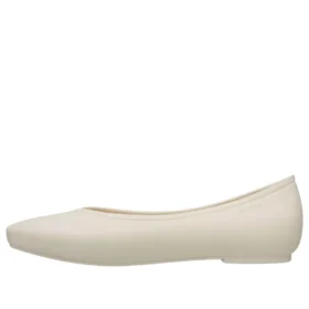 Brooklyn spisse flate sko «Cream White»