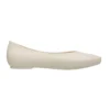 Brooklyn spisse flate sko «Cream White»