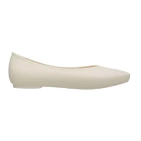 Brooklyn spisse flate sko «Cream White»