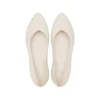 Brooklyn spisse flate sko «Cream White»