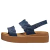 Brooklyn Woven Wedge Sandaler «Blue Brown»