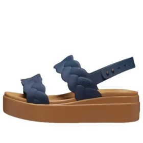 Brooklyn Woven Wedge Sandaler «Blue Brown»