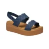Brooklyn Woven Wedge Sandaler «Blue Brown»