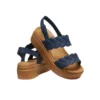 Brooklyn Woven Wedge Sandaler «Blue Brown»