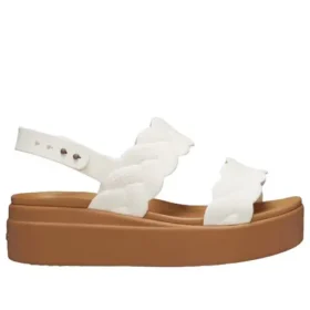 Brooklyn Woven Wedge Sandaler «White Brown»