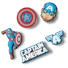 Captain America 5-pakning med Jibbitz-charms