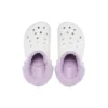 Classic Baya Lined Fuzz-Strap Clog «White Lila»