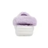Classic Baya Lined Fuzz-Strap Clog «White Lila»
