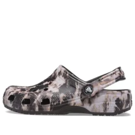 Classic Bleach Dye Clogs «Black White»