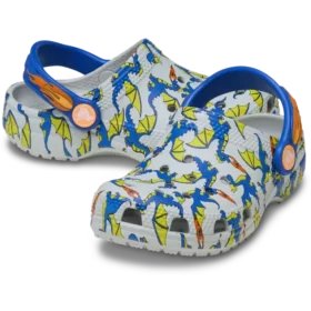 Classic Clog for småbarn med drage-grafikk
