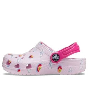 Classic Clog med grafisk trykk «Pink»