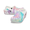 Classic Clog-mønster Crocs med flat hæl – fargerike blå sandaler