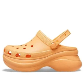 Classic Clog Retro Crocs med tykk såle, oransje sandaler med liten hval
