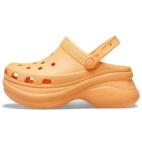 Classic Clog Retro Crocs med tykk såle, oransje sandaler med liten hval