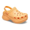 Classic Clog Retro Crocs med tykk såle, oransje sandaler med liten hval