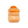 Classic Clog Retro Crocs med tykk såle, oransje sandaler med liten hval