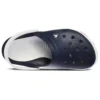 Classic Clog strandsko i trekloss-stil, blå og hvit