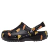 Classic Food Print Clogs «Svart Gul»