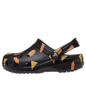 Classic Food Print Clogs «Svart Gul»