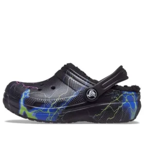 Classic Fuzz-Lined Clog «Black Lightning»