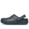 Classic Glitter Black Lined Clogs «Starry Skies»