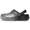 Classic Glitter Lined Clogs «Black Silver»
