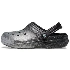Classic Glitter Lined Clogs «Black Silver»