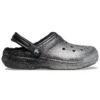Classic Glitter Lined Clogs «Black Silver»