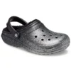 Classic Glitter Lined Clogs «Black Silver»