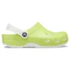 Classic Glow in the Dark-Clogs «Lime Green White»