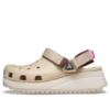 Classic Hiker Clogs «Beige White Red»