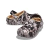 Classic Lined Bleach Dye Clogs «Black White Beige»