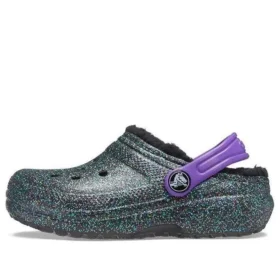 Classic Lined Clog «Black Purple Sparkles»