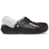 Classic Lined Clog med fôr og glitter «svart-hvit»